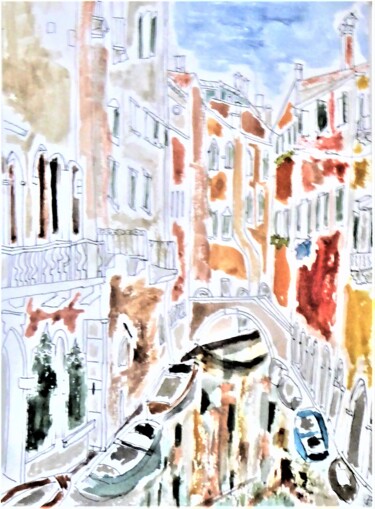 Schilderij getiteld "chaque maison son b…" door Giulia Archer, Origineel Kunstwerk, Aquarel