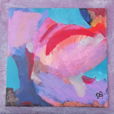 Peinture intitulée "Abstraction à la fl…" par Valérie Blum (Valery), Œuvre d'art originale, Acrylique