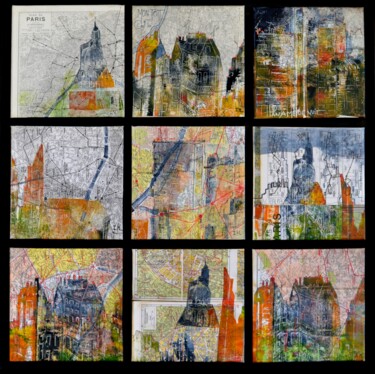 绘画 标题为“"Paris, la preuve p…” 由Isabelle Marthouret Brisset, 原创艺术品, 油 安装在木质担架架上
