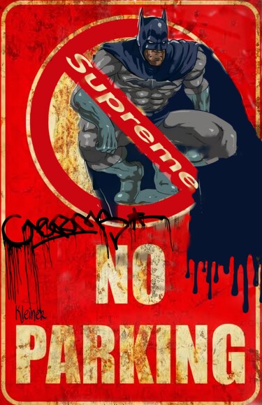 绘画 标题为“Batman no parking” 由Dominique Kleiner, 原创艺术品, 数字油画