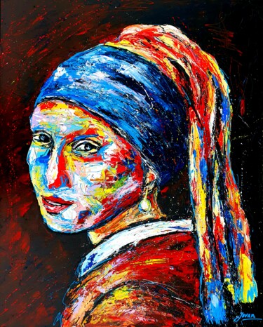 Painting titled "Vermeer in my dreams" by Jovanart, Original Artwork, Acrylic
