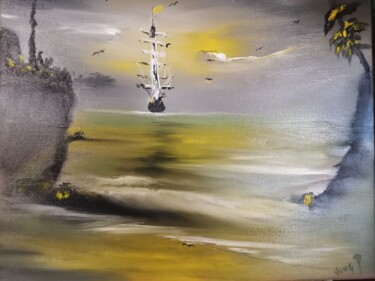 Peinture intitulée "Poseidon #2" par Pascal Jung, Œuvre d'art originale, Huile