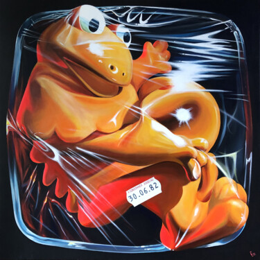 Peinture intitulée "Périmé" par Christian Lucas, Œuvre d'art originale, Acrylique