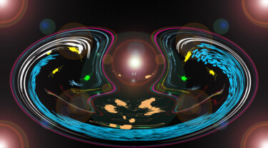Digital Arts titled "Digital Abstract No…" by Shahriar Aghakhani, Original Artwork, Digital Painting