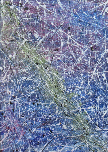 Comète Peinture intitulée "Comète" par Sébastien Hauduc, Œuvre d'art originale, Acrylique