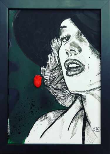 Peinture intitulée "Marylin" par Cobo, Œuvre d'art originale, Acrylique