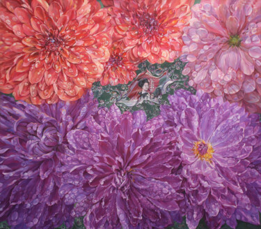 Dew Painting titled "Dew" by Natalia Rezanova, Original Artwork, Acrylic