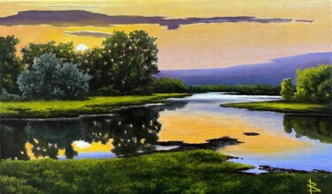 Peinture intitulée "Sommer colors" par Oleg Baulin, Œuvre d'art originale, Huile