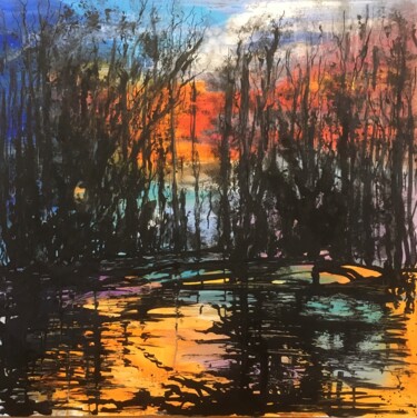 Peinture intitulée "Sauvage" par Muller Odette, Œuvre d'art originale, Acrylique