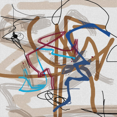ABSTRACT ART #050 Painting titled "ABSTRACT ART #050" by Diogo Cruz, Original Artwork, Digital Painting Mounted on Wood Panel