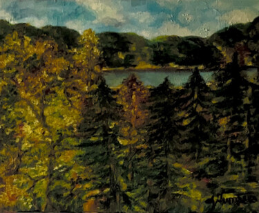 Peinture intitulée "Taïga" par Lola Jumaeva Novikova, Œuvre d'art originale, Huile
