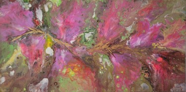 绘画 标题为“fleur sauvage” 由Dochka Docheva, 原创艺术品, 丙烯 安装在木质担架架上