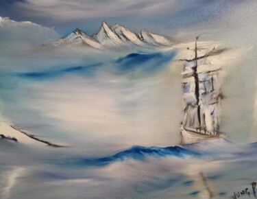 Peinture intitulée "Le paradis blanc #22" par Pascal Jung, Œuvre d'art originale, Huile