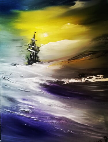 Ζωγραφική με τίτλο "Seascape in emotion…" από Pascal Jung, Αυθεντικά έργα τέχνης, Λάδι