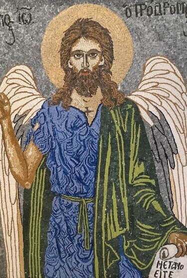 Άγιος Ιωάννης ο Πρόδρομος-Saint John the Baptist 雕塑 标题为“Άγιος Ιωάννης ο Πρό…” 由Αφροδιτη Ζαμπετακη, 原创艺术品, 镶嵌 安装在其他刚性面板上
