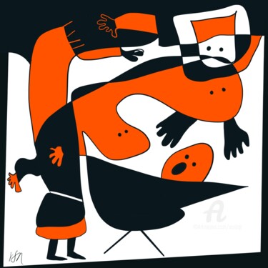Dessin intitulée "Burnout with a grai…" par Viola Gr, Œuvre d'art originale, Peinture numérique