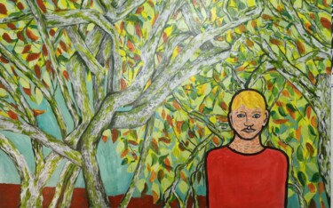 Painting titled "Seul" by Karel Liefooghe, Original Artwork, Acrylic