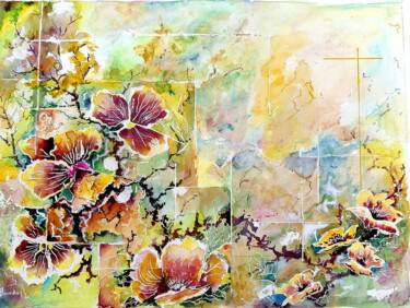 绘画 标题为“Floréal” 由Jean Jourdan, 原创艺术品, 水彩