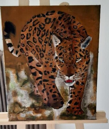 Painting titled "pas de velours le j…" by Delphine Grezes, Original Artwork, Acrylic