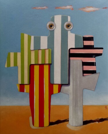 Peinture intitulée ""Sans titre IV"" par Pascal Buffard, Œuvre d'art originale, Huile