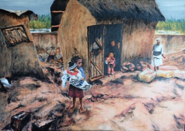 Painting titled "A better world tomo…" by Sy Chan, Original Artwork, Oil Mounted on Wood Stretcher frame