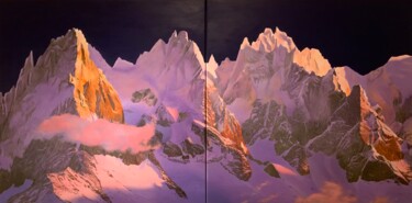 Peinture intitulée "Aiguilles de Chamon…" par Patrick Egger, Œuvre d'art originale, Acrylique