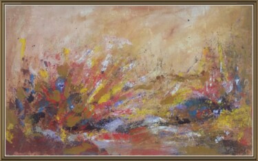 Peinture intitulée "Explosion" par Ellis Oyekola, Œuvre d'art originale, Acrylique