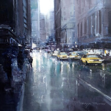 Ζωγραφική με τίτλο "New York , réf : 23…" από Philippe Perennou, Αυθεντικά έργα τέχνης, Λάδι Τοποθετήθηκε στο Ξύλινο φορείο…
