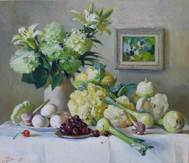 Accent Painting titled "Accent" by Vladimir Natalushko, Original Artwork, Oil