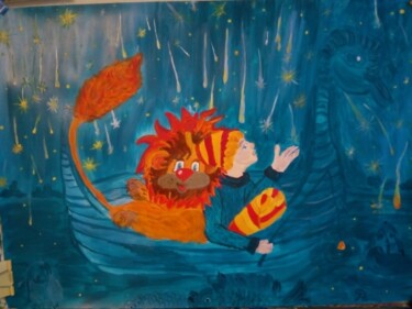 Schilderij getiteld "Дружба" door Ekaterina Mosina, Origineel Kunstwerk, Acryl