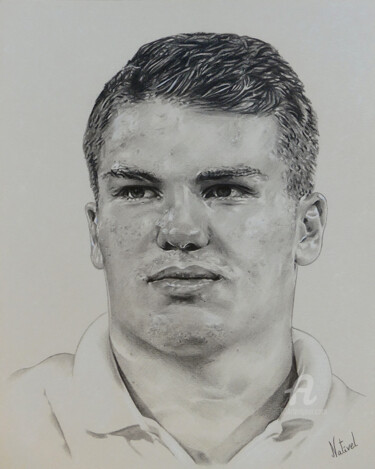 Dessin intitulée "Portrait d'Antoine…" par Aurélie Nativel, Œuvre d'art originale, Crayon