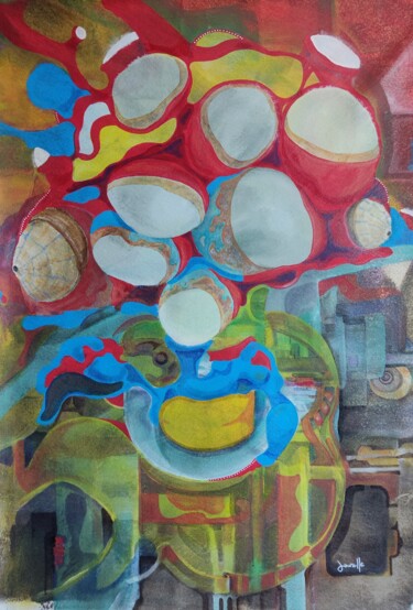 Peinture intitulée "Cameleon" par Stephane Javelle, Œuvre d'art originale, Acrylique