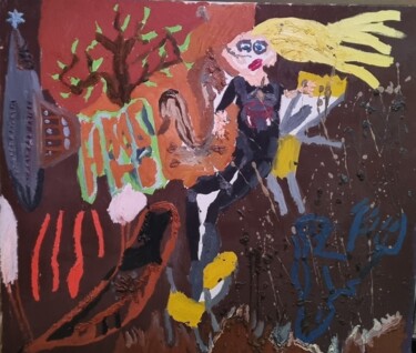 Pittura intitolato "L'italia armata e s…" da Roberto Capritti, Opera d'arte originale, Olio Montato su Telaio per barella in…