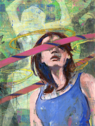 Peinture intitulée "Educated Hoops (Jug…" par Denise Souza Finney, Œuvre d'art originale, Acrylique