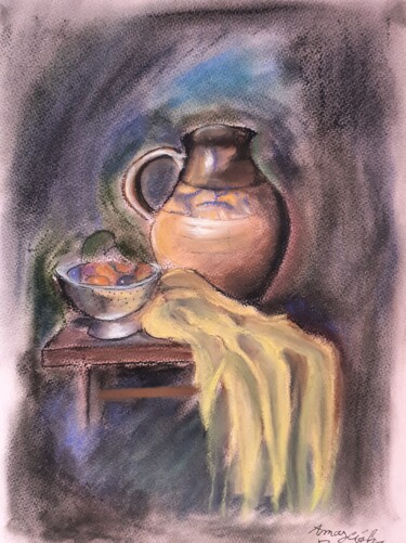 Nature Morte De Printemps Painting titled "Nature Morte De Pri…" by Amazeigh Bouzékri, Original Artwork, Pastel