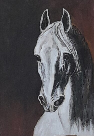 Peinture intitulée "Cheval" par Serge Guirchoun, Œuvre d'art originale, Acrylique Monté sur Châssis en bois