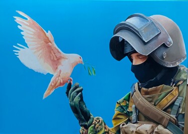 绘画 标题为“MESSAGE” 由Paweł Łękawa, 原创艺术品, 油