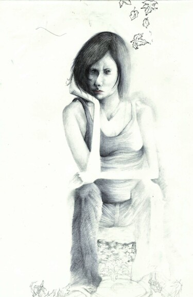 제목이 "THE NON SENSE OF HU…"인 그림 Eduardo Bustos Segovia로, 원작, 볼펜 판지에 장착됨