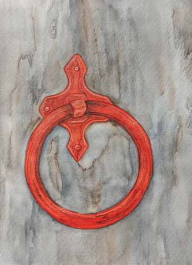 Pintura intitulada "Fear" por Olena Yemelianova, Obras de arte originais, Aquarela