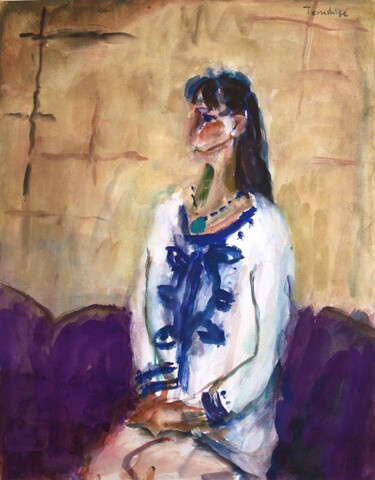 绘画 标题为“A portrait of Japan…” 由Terushige Matsumoto, 原创艺术品, 水彩