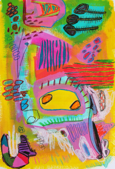 Playground Peinture intitulée "Playground" par Evelyn La Starza, Œuvre d'art originale, Acrylique