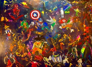 Peinture intitulée "Réminiscence" par Emma Sampil, Œuvre d'art originale, Acrylique Monté sur Châssis en bois