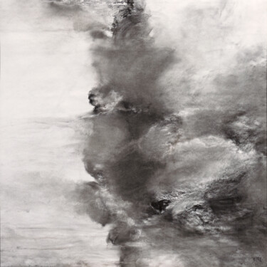 Petite inspiration Dessin intitulée "Petite inspiration" par Jean-Louis Crudenaire, Œuvre d'art originale, Fusain Monté sur Panneau de bois