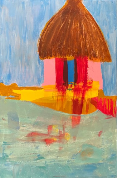 Painting titled "Bungalow" by Sergei Kozachenko, Original Artwork, Acrylic