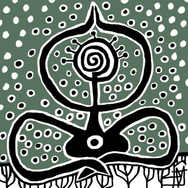 Arts numériques intitulée "méditation" par Franck Vidal, Œuvre d'art originale, Peinture numérique
