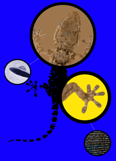 数字艺术 标题为“ALIEN” 由Josep Domènech, 原创艺术品, 2D数字工作 安装在纸板上
