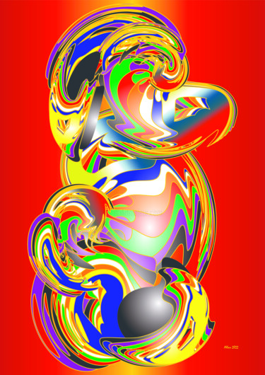 ARARA REAL TRANSTORNADA CONTEMPLA O PANTANAL QUEIMANDO Digital Arts titled "ARARA REAL TRANSTOR…" by Reinhard Heydrich Allan De Souza Santos, Original Artwork, Digital Painting
