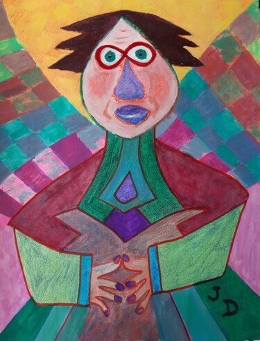Painting titled "L' Orateur" by Jacques Desvaux (JD), Original Artwork, Acrylic