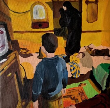 제목이 "SOME KİDS"인 미술작품 Burcu Panahi로, 원작, 아크릴 나무 들것 프레임에 장착됨