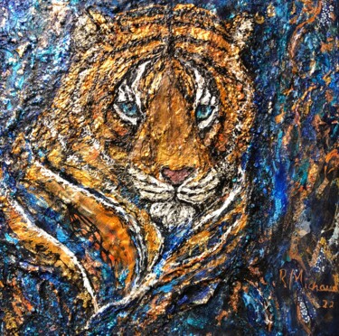 绘画 标题为“Camouflage” 由Renée Michaud, 原创艺术品, 丙烯 安装在木质担架架上